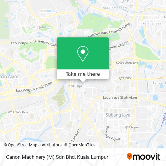 Peta Canon Machinery (M) Sdn Bhd