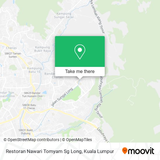 Restoran Nawari Tomyam Sg Long map