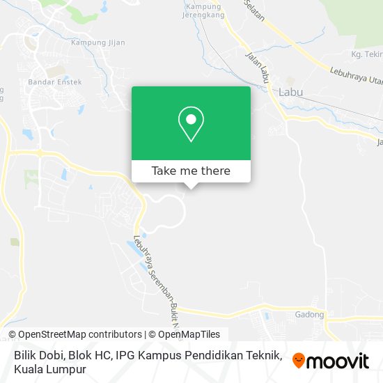 Peta Bilik Dobi, Blok HC, IPG Kampus Pendidikan Teknik