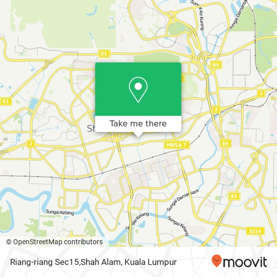 Peta Riang-riang Sec15,Shah Alam