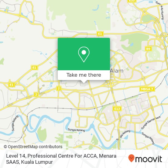 Level 14, Professional Centre For ACCA, Menara SAAS map