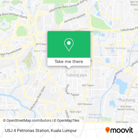 USJ 4 Petronas Station map