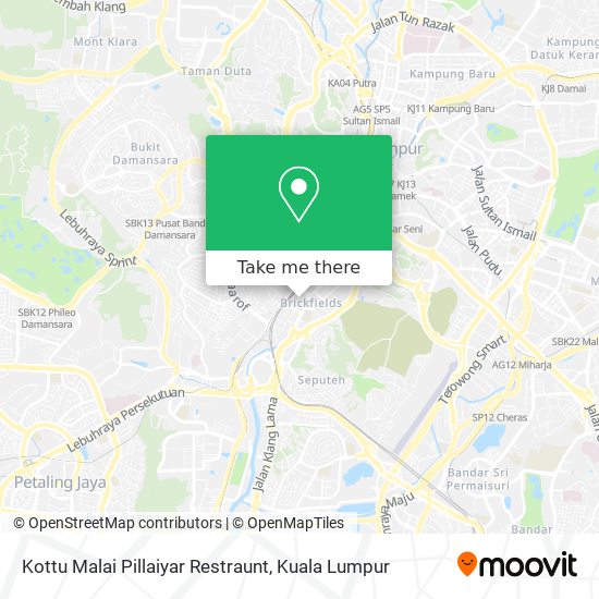 Kottu Malai Pillaiyar Restraunt map