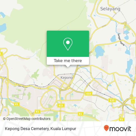 Kepong Desa Cemetery map