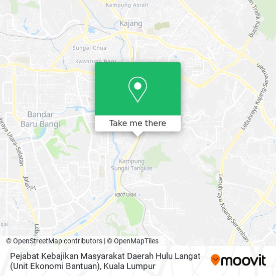 Pejabat Kebajikan Masyarakat Daerah Hulu Langat (Unit Ekonomi Bantuan) map