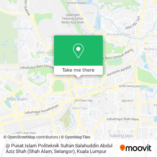 Peta @ Pusat Islam Politeknik Sultan Salahuddin Abdul Aziz Shah (Shah Alam, Selangor)