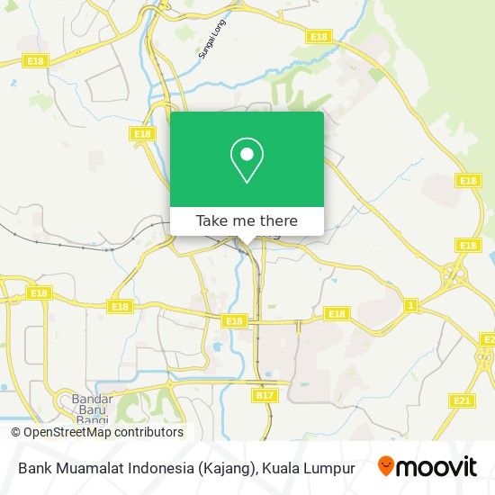 Peta Bank Muamalat Indonesia (Kajang)