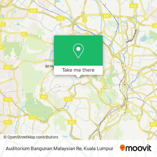 Peta Auditorium Bangunan Malaysian Re