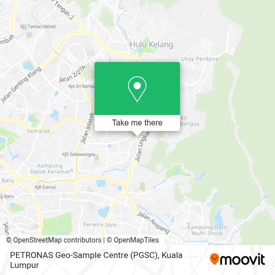 PETRONAS Geo-Sample Centre (PGSC) map
