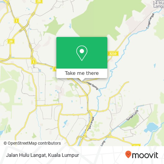 Jalan Hulu Langat map