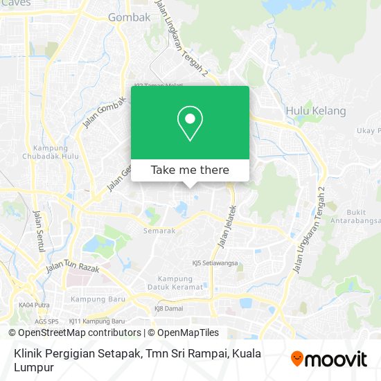 Klinik Pergigian Setapak, Tmn Sri Rampai map