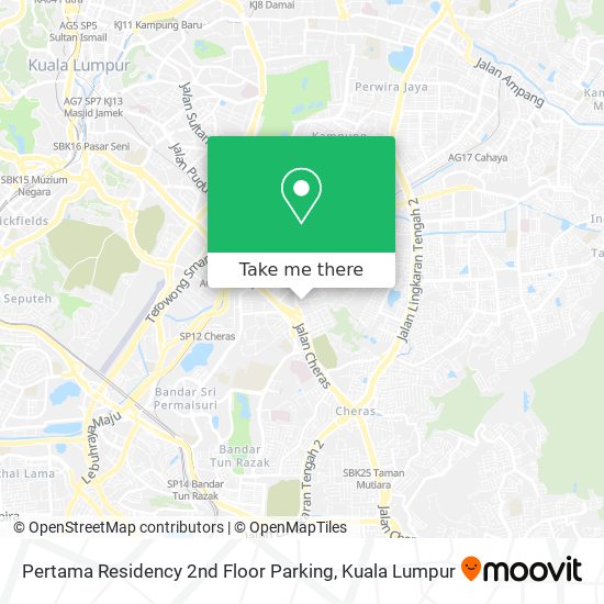 Pertama Residency 2nd Floor Parking map