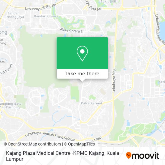 Kajang Plaza Medical Centre -KPMC Kajang map