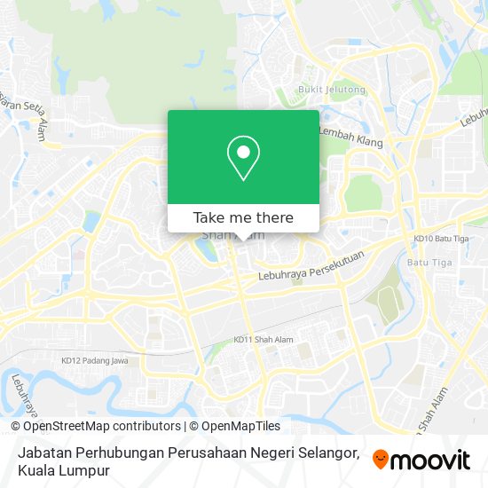 Jabatan Perhubungan Perusahaan Negeri Selangor map