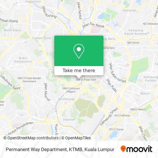 Permanent Way Department, KTMB map