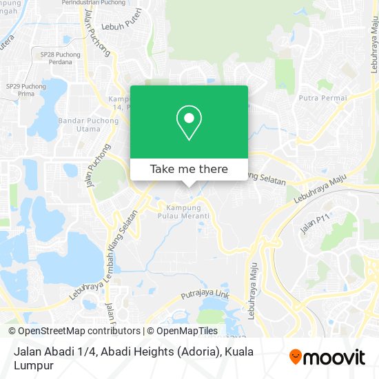Peta Jalan Abadi 1 / 4, Abadi Heights (Adoria)