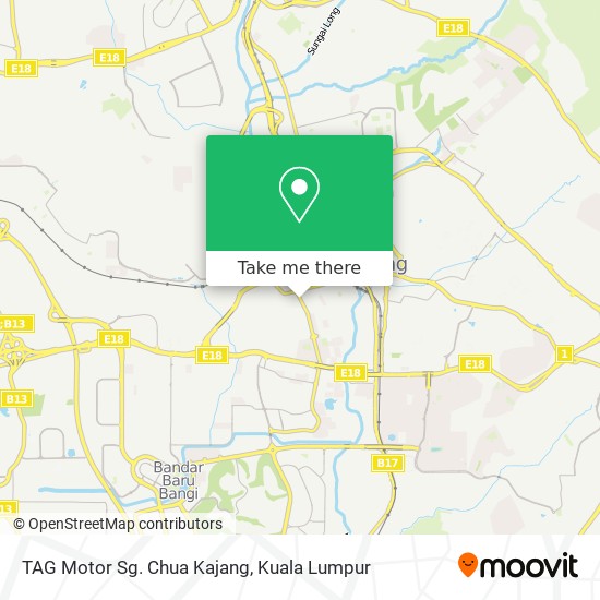 TAG Motor Sg. Chua Kajang map