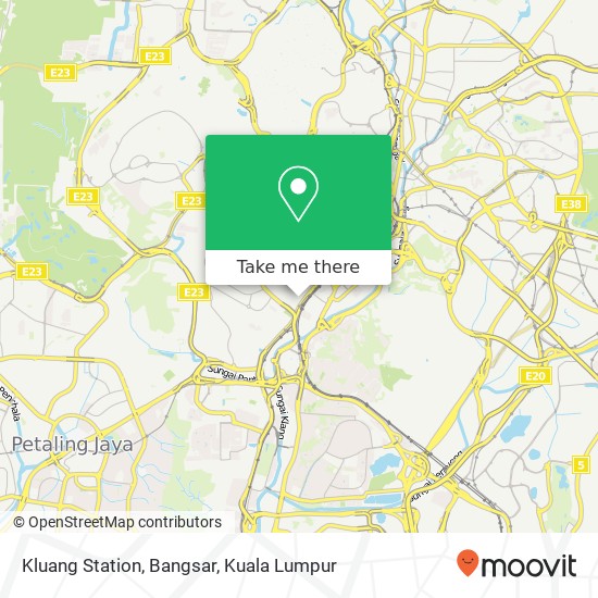 Kluang Station, Bangsar map