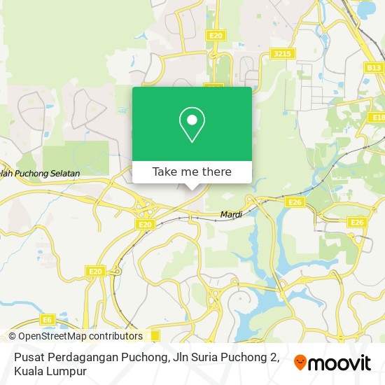 Peta Pusat Perdagangan Puchong, Jln Suria Puchong 2