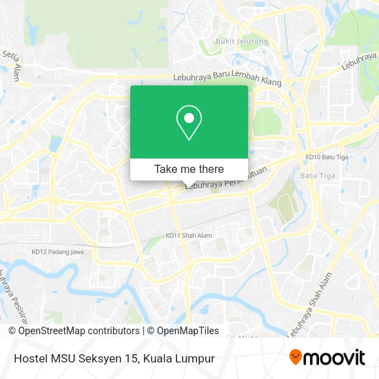 Hostel MSU Seksyen 15 map