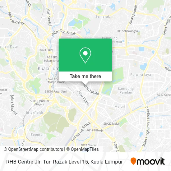 RHB Centre Jln Tun Razak Level 15 map