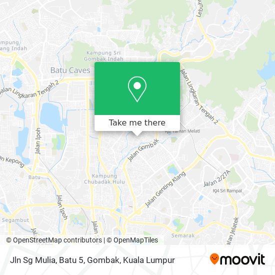 Jln Sg Mulia, Batu 5, Gombak map