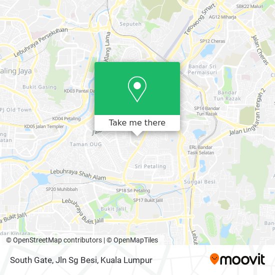 South Gate, Jln Sg Besi map