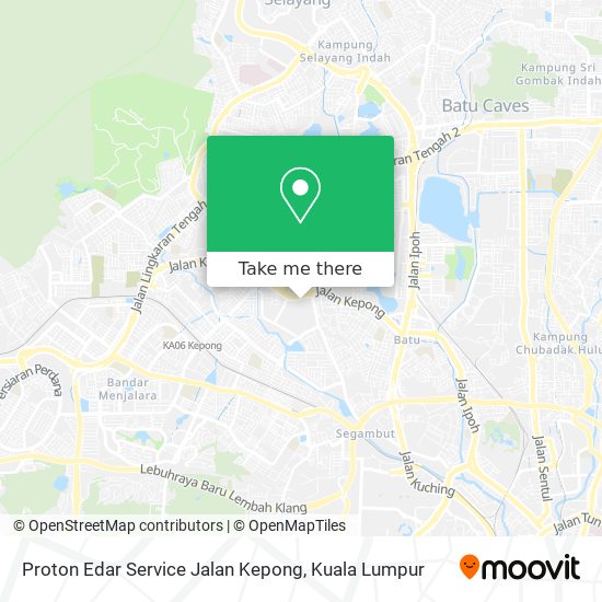 Proton Edar Service Jalan Kepong map