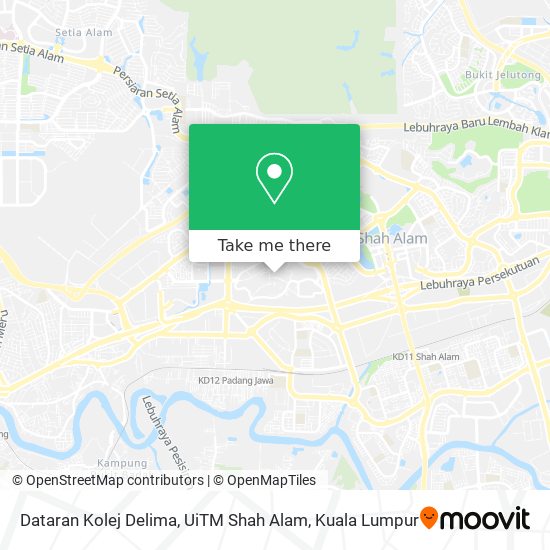 Dataran Kolej Delima, UiTM Shah Alam map