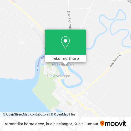 romantika home deco, kuala selangor map