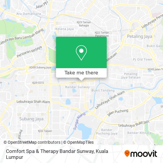 Comfort Spa & Therapy Bandar Sunway map