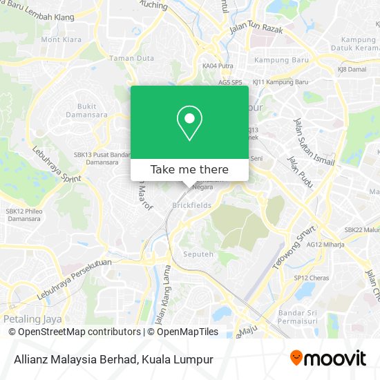 Peta Allianz Malaysia Berhad