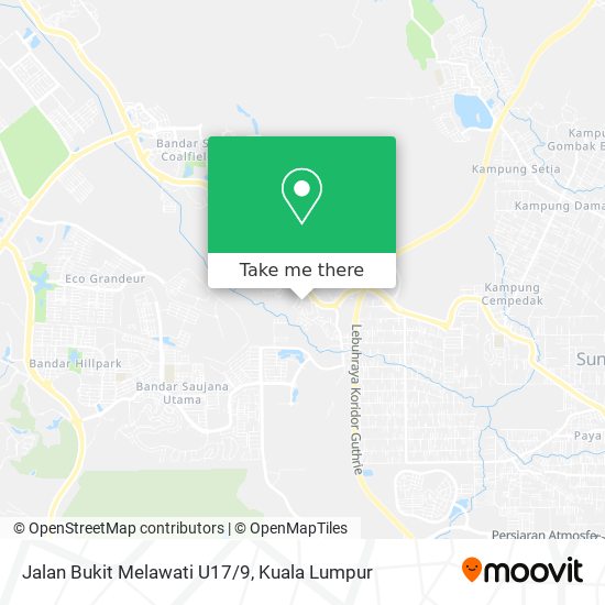 Jalan Bukit Melawati U17/9 map