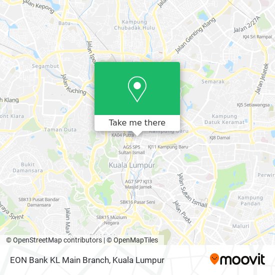 EON Bank KL Main Branch map