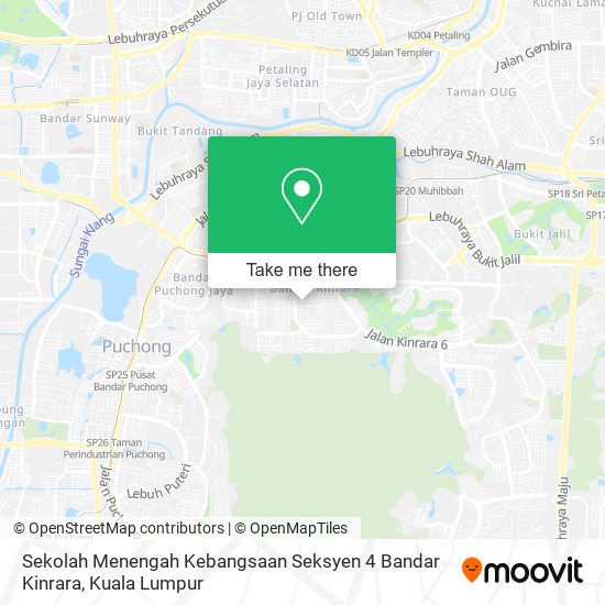 Sekolah Menengah Kebangsaan Seksyen 4 Bandar Kinrara map