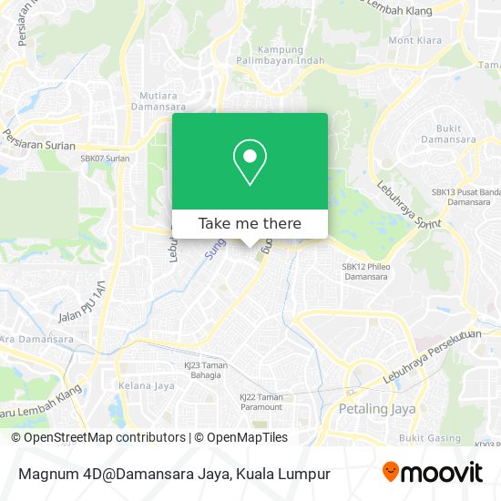 Magnum 4D@Damansara Jaya map