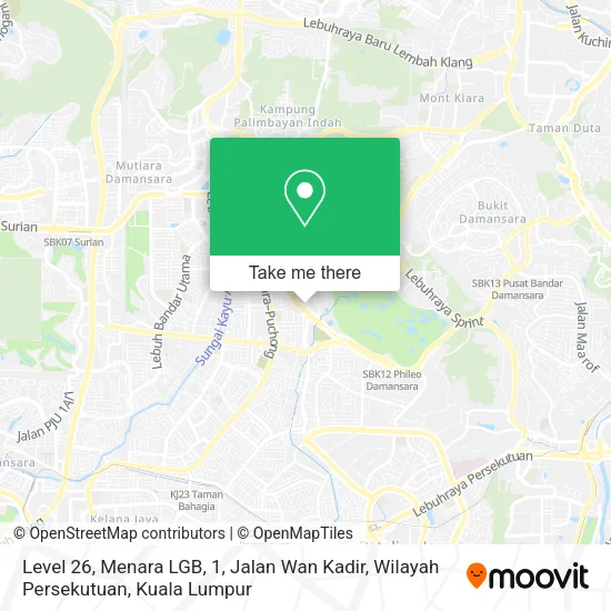 Level 26, Menara LGB, 1, Jalan Wan Kadir, Wilayah Persekutuan map