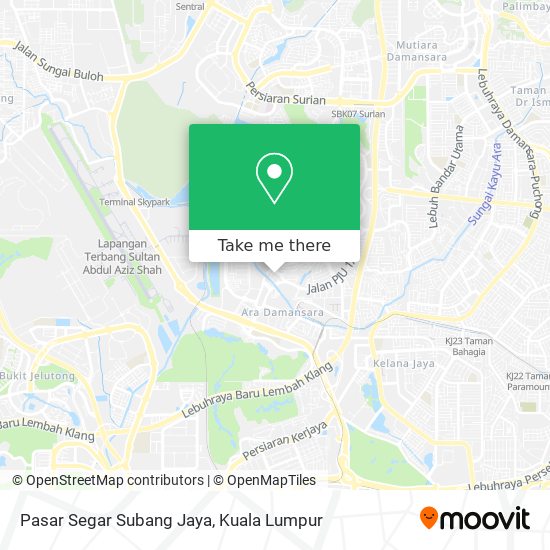 Peta Pasar Segar Subang Jaya