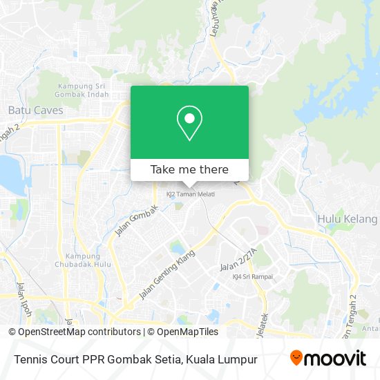 Tennis Court PPR Gombak Setia map
