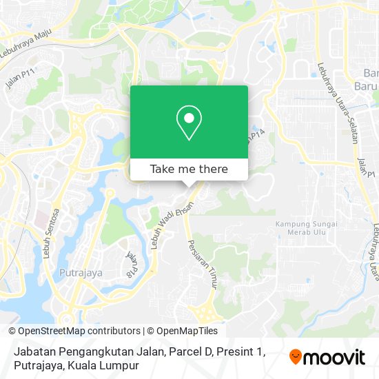 Jabatan Pengangkutan Jalan, Parcel D, Presint 1, Putrajaya map