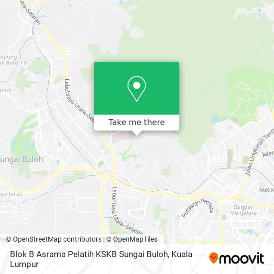 Peta Blok B Asrama Pelatih KSKB Sungai Buloh