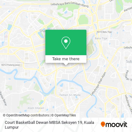 Peta Court Basketball Dewan MBSA Seksyen 19