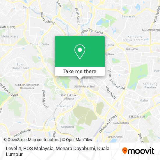 Level 4, POS Malaysia, Menara Dayabumi map