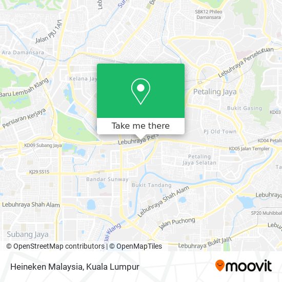 Heineken Malaysia map