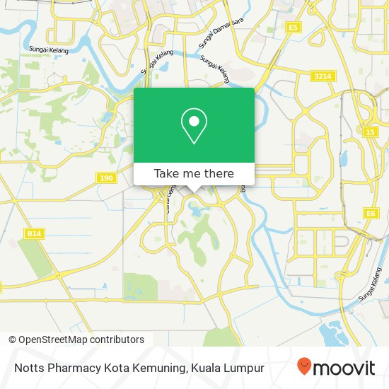 Peta Notts Pharmacy Kota Kemuning