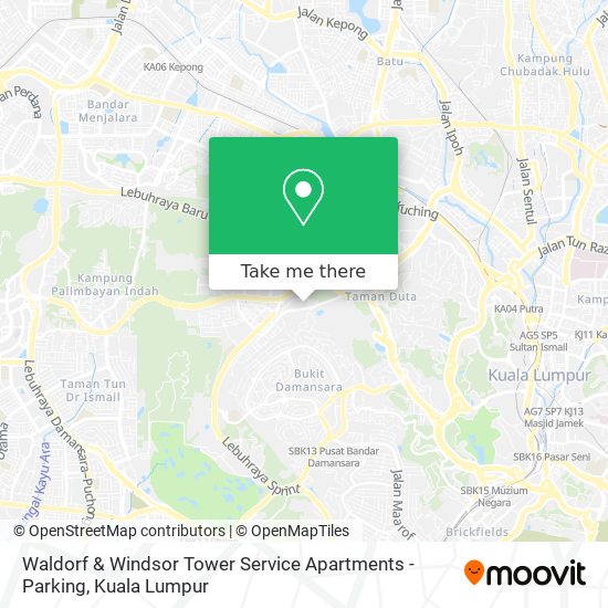 Waldorf & Windsor Tower Service Apartments - Parking map