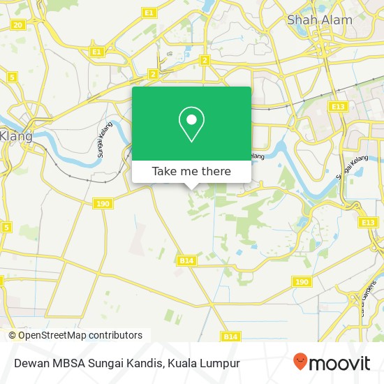 Dewan MBSA Sungai Kandis map