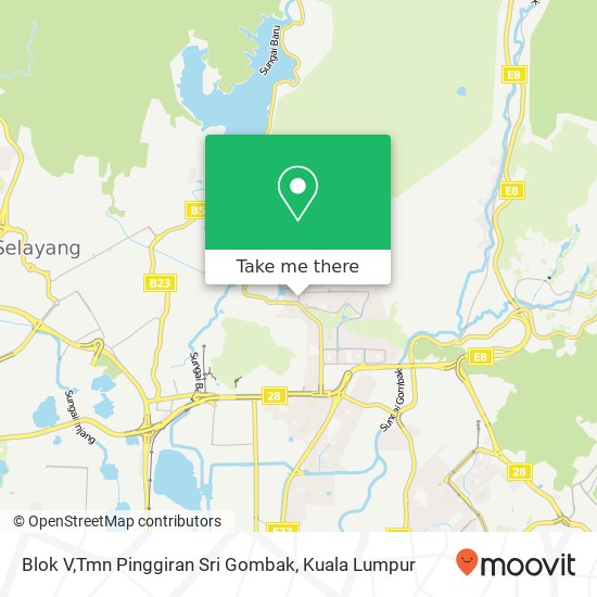 Blok V,Tmn Pinggiran Sri Gombak map