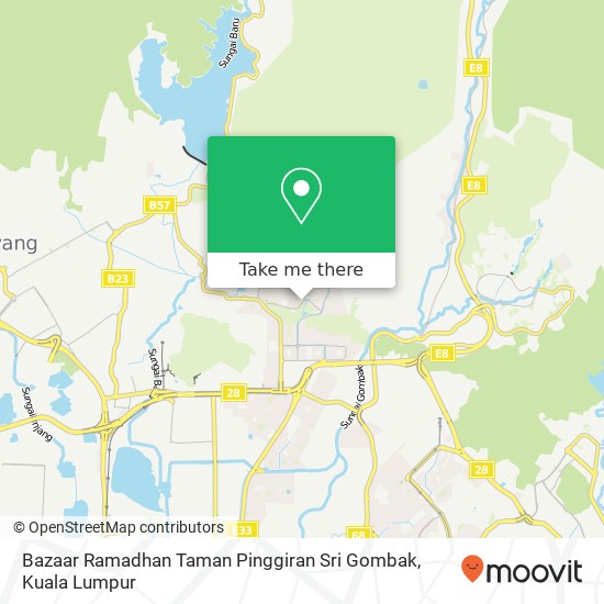 Bazaar Ramadhan Taman Pinggiran Sri Gombak map