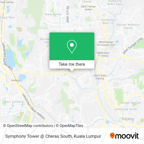 Symphony Tower @ Cheras South map